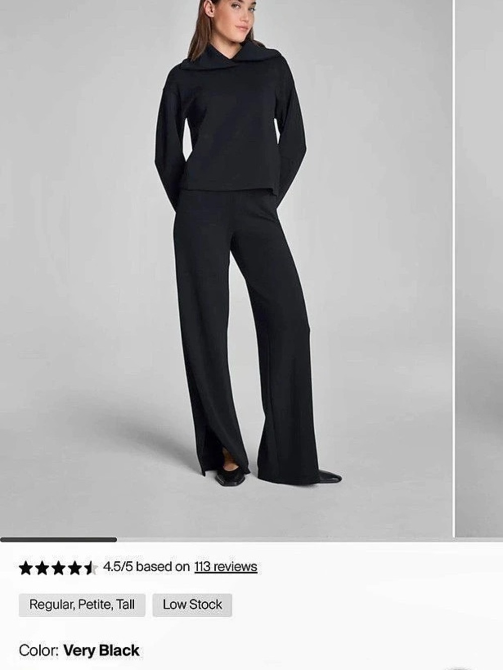 SPANX AirEssentials Wide Leg Pant Pants in Black